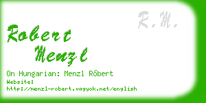 robert menzl business card